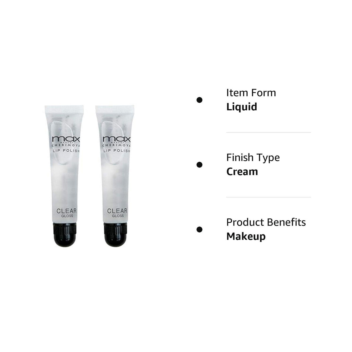 Cherimoya MAX Makeup Clear Lip Polish (2 Pieces)