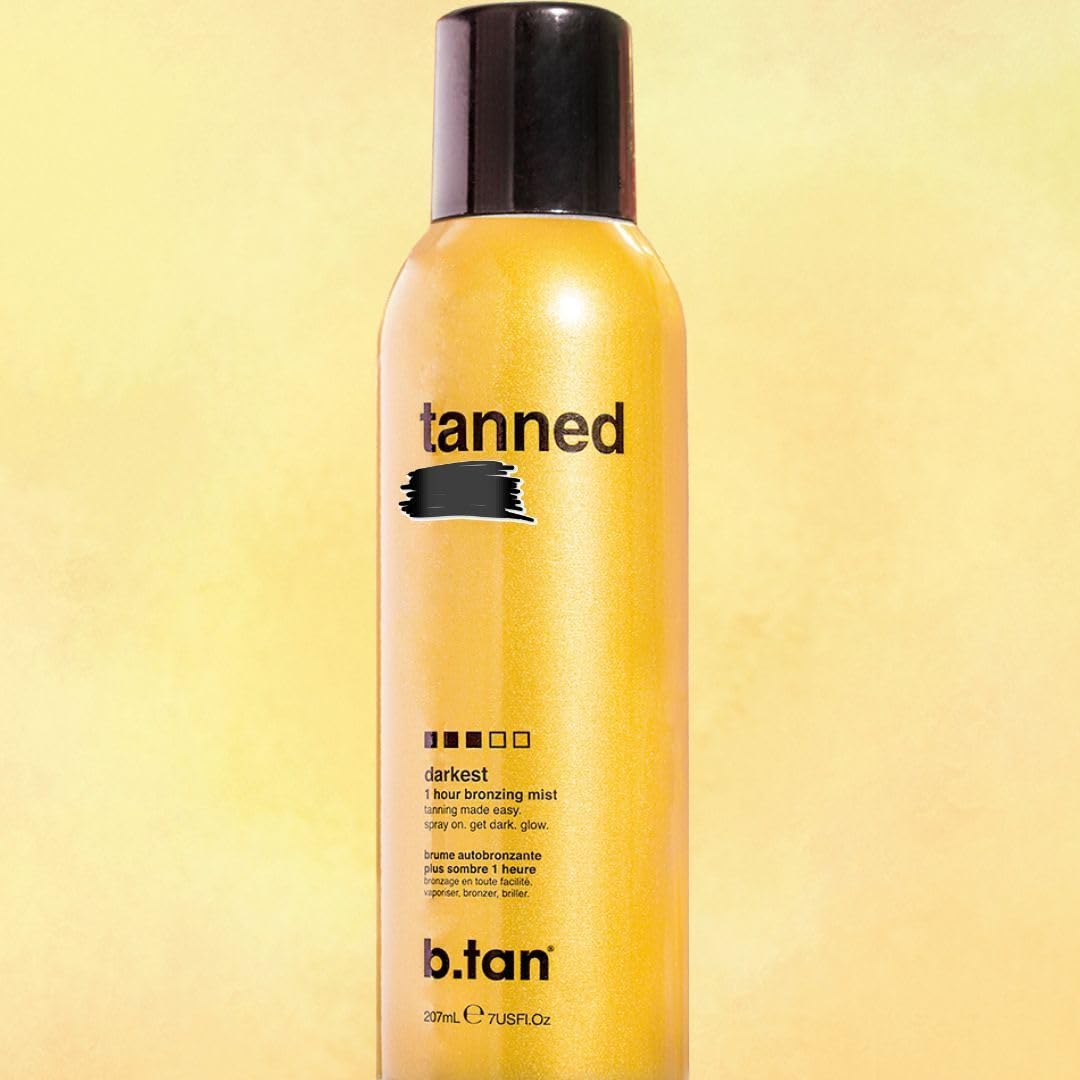 b.tan Dark Self Tanner Bronzing Mist - 1 Hour Express Fake Tanning Spray