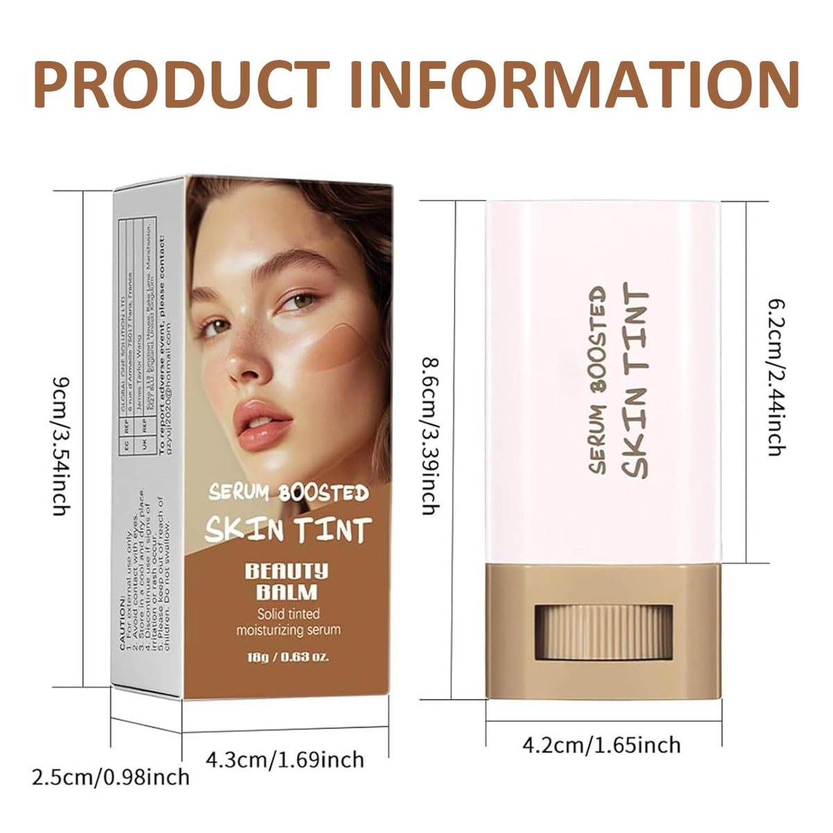 Beauty Balm Serum Boosted Skin Tint, Foundation Stick, Concealer Stick #03