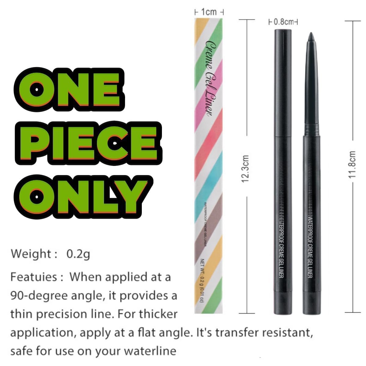 ONarisae eyeliner pencil retractable eyeliner creamy pigmented smudge proof eye liner pen Purple