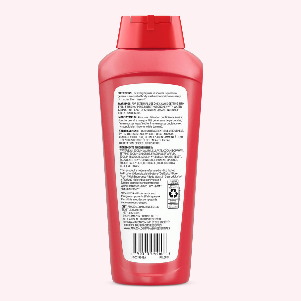 Amazon Essentials Mens Soap Body Wash, Sport Scent, 18 Fluid Ounce, Pack of 1 (Previously Amazon Basics)