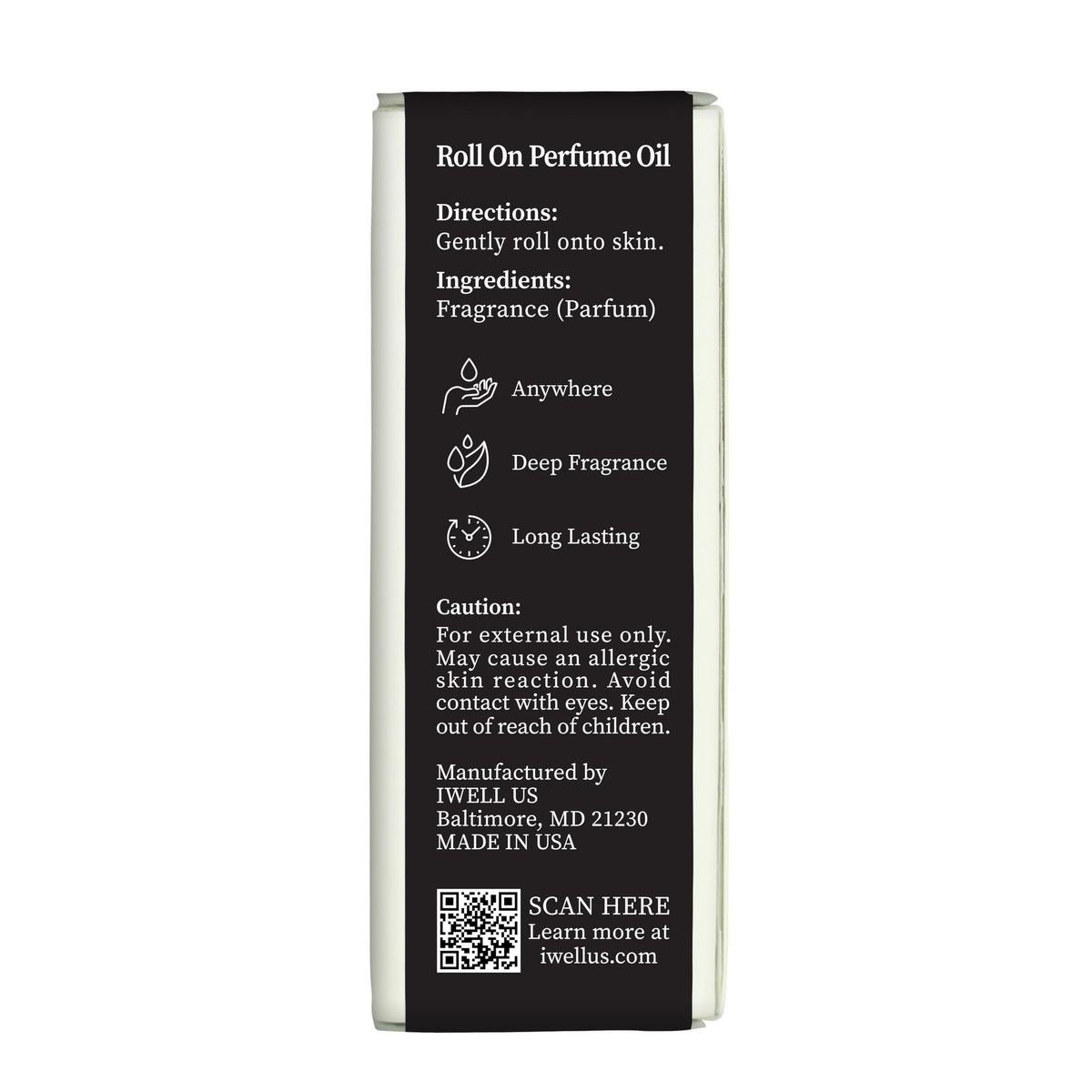 Well's Oil Roll-On Perfume Oil (Bacarat 540) | Oil-Based Fragrance | Long-Lasting Wear | Paraben-Free | 0.33 fl oz / 10 ml