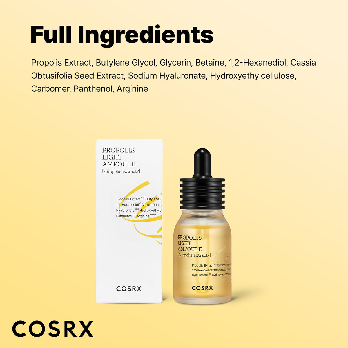 COSRX 73% Propolis Light Ampoule for Sensitive Skin, Fine Lines, 1.01fl.oz