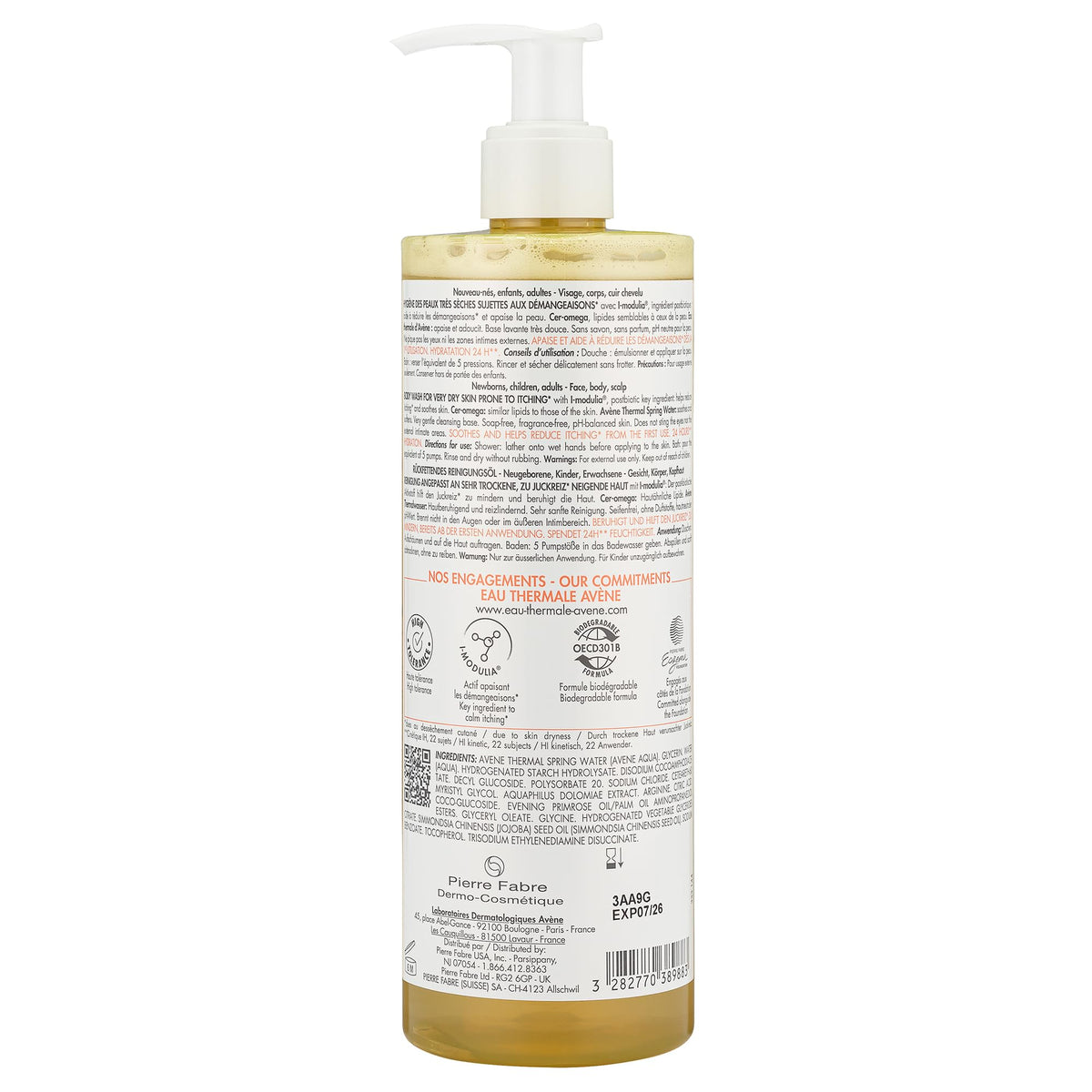 Avène XeraCalm A.D Lipid-Replenishing Cleansing Oil, 13.5 oz