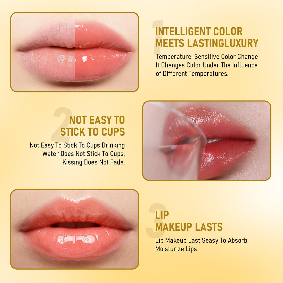 Fmnung 2PCS Areliaa Lipstick, Areliaa Lipstick for Older Women-Clear Reactive Skin-Adaptive Lip Adjusting Stick, Signature Long Lasting Moisturizing Nourishment Mature Lips