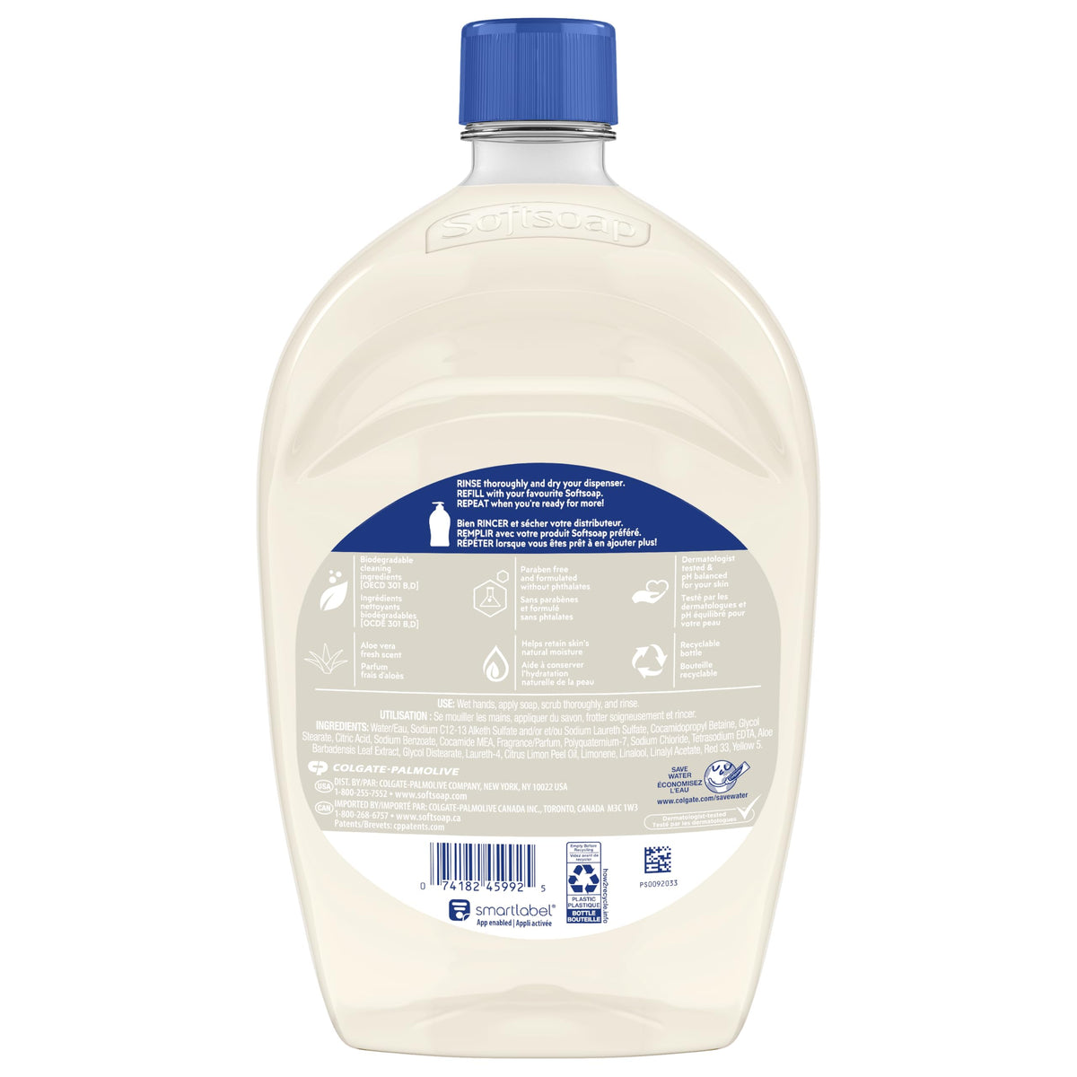 Softsoap Soothing Clean Hand Soap Refill, Aloe Vera Fresh Scent, 50 fl oz