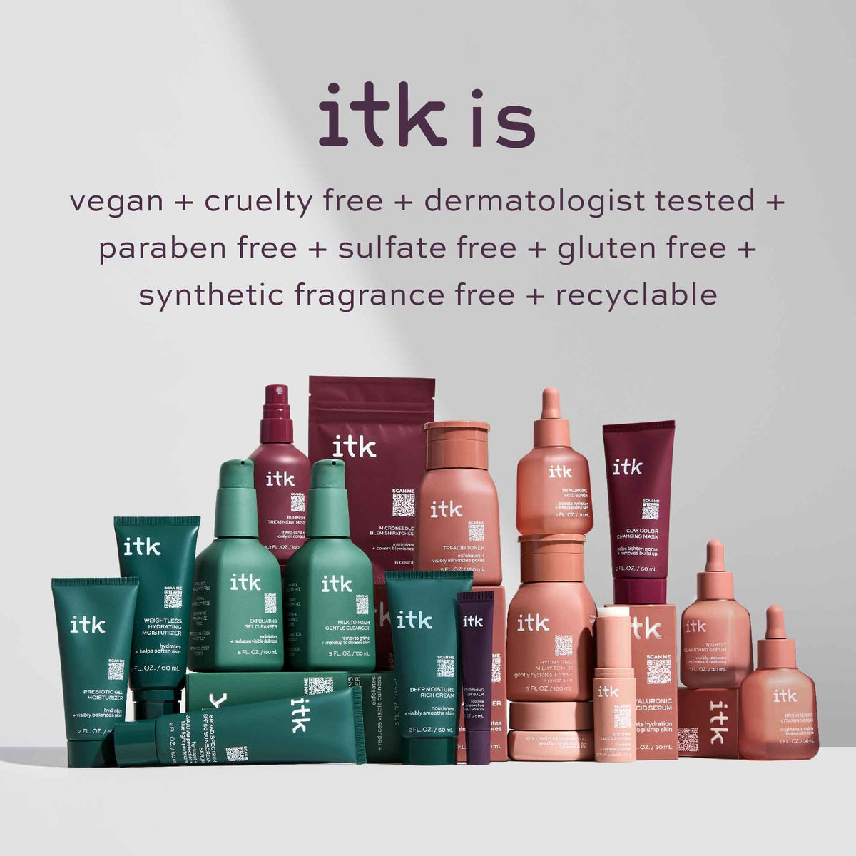 ITK Skincare Weightless Hydrating Face Moisturizer - Hydrates + Smoothes Skin - Niacinamide - Brighten Dark Spots - Hyaluronic Acid - Maintain Moisture Levels - Vitamin E-infused, 2 fl. oz