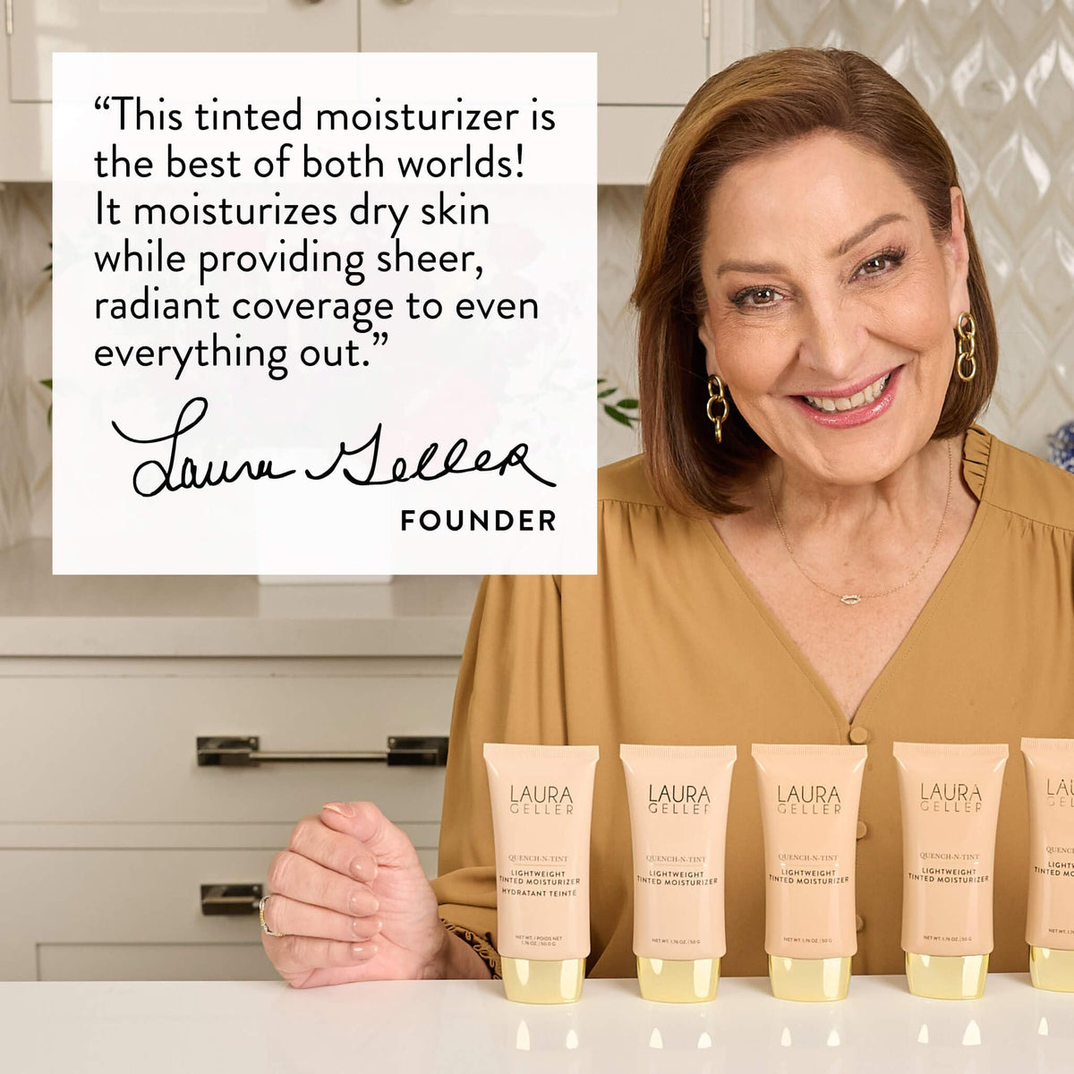 LAURA GELLER Quench-n-Tint Tinted Moisturizer, Hydrating - Light