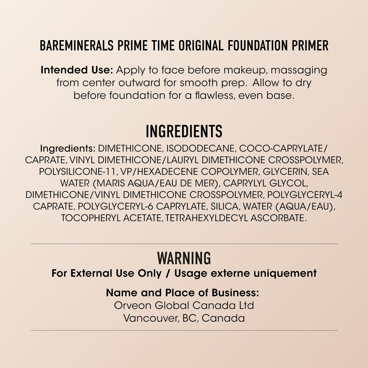 bareMinerals Prime Time Original Foundation Primer, 1 oz