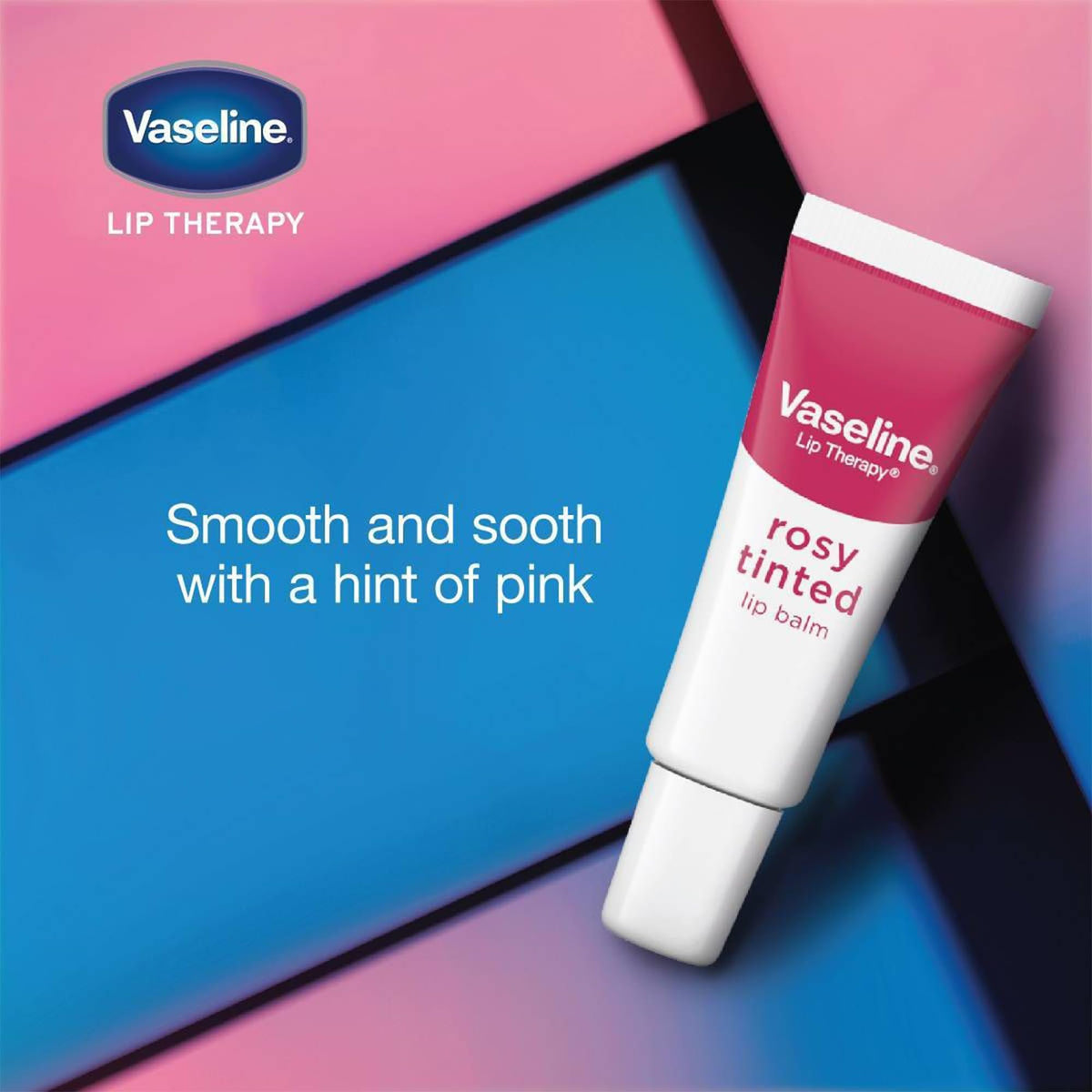 Vaseline Lip Therapy Advanced Healing Lip Balm Original & Rosy Lips Twin Packs, 4 Tubes Total, 0.35 Oz Ea