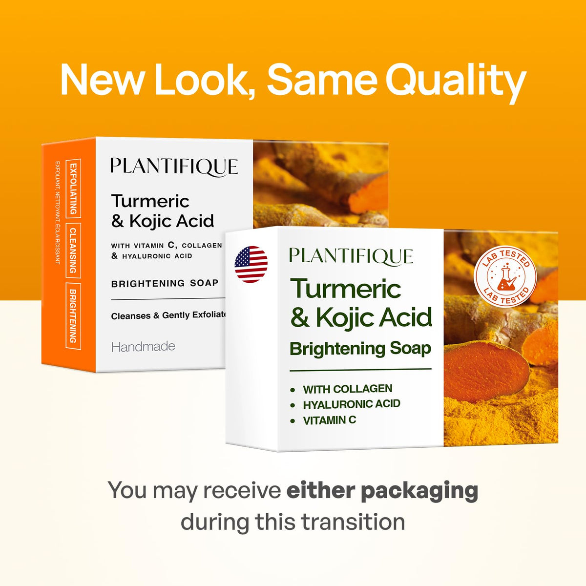 PLANTIFIQUE Kojic Acid and Turmeric Soap for Dark Spots, Lab Tested, 5.64oz