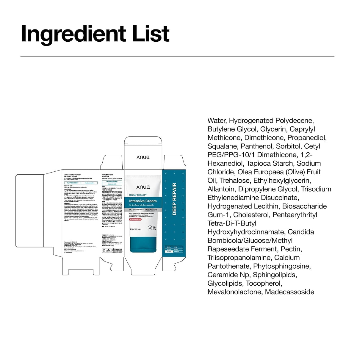 ANUA Barrier Reboot Intensive Cream, 3.38 fl oz