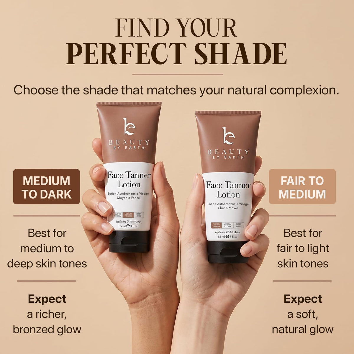 Face Tanner - USA Made with Natural & Organic Ingredients, Streak-Free Tan