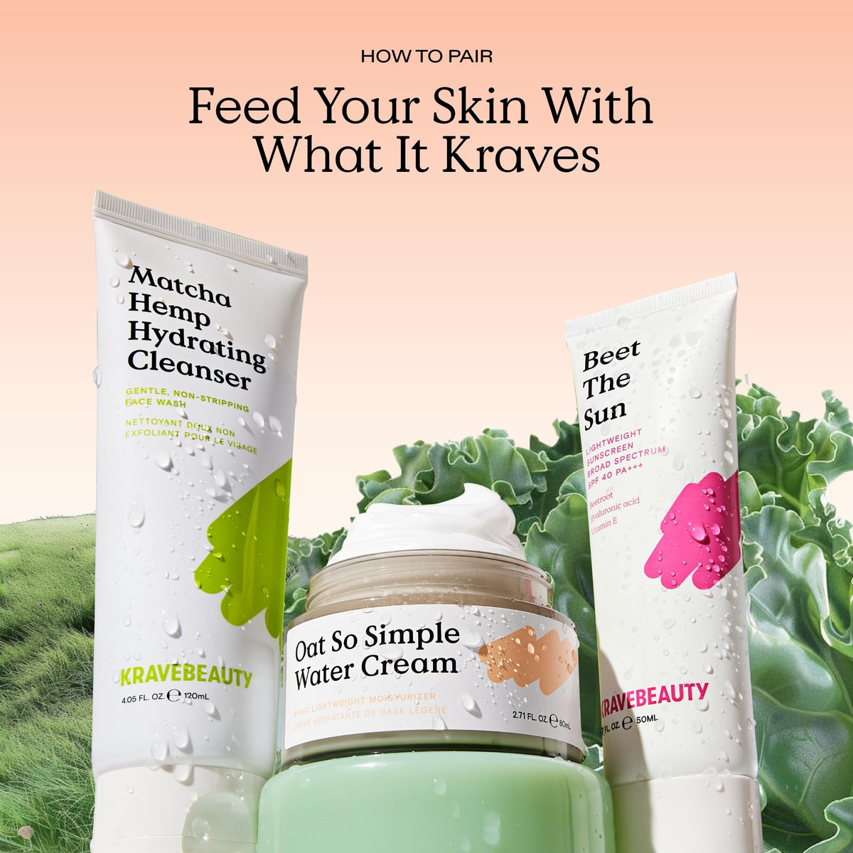 KraveBeauty Oat So Simple Water Cream for Dry, Sensitive Skin, 80 mL