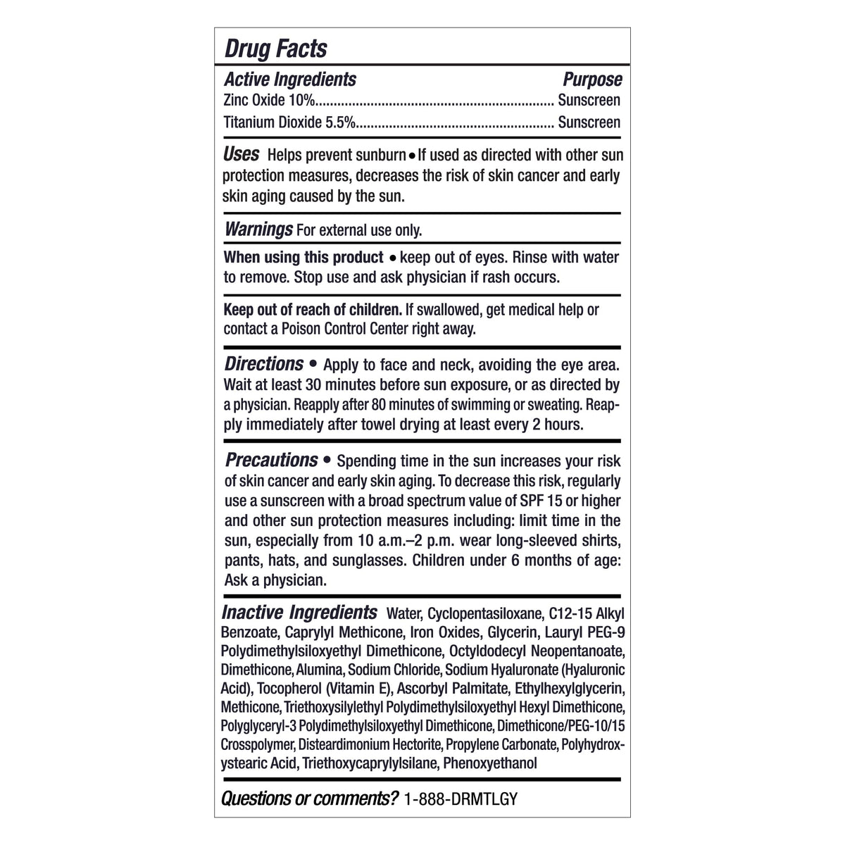 DRMTLGY Physical Tinted Moisturizer SPF 44 | Mineral Tinted Sunscreen