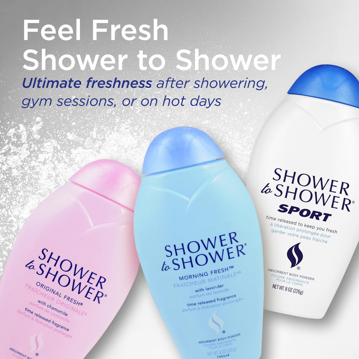 Shower to Shower Morning Fresh Body Powder for Chafing and Odor, 13 Oz