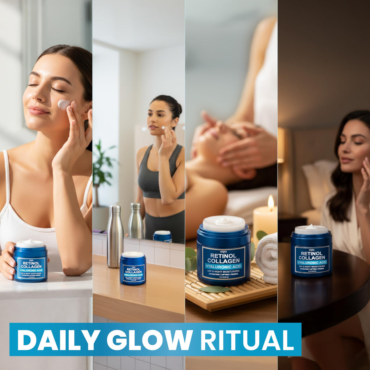 Retinol Cream for Face - Anti-Aging Moisturizer Wrinkle Cream with Collagen
