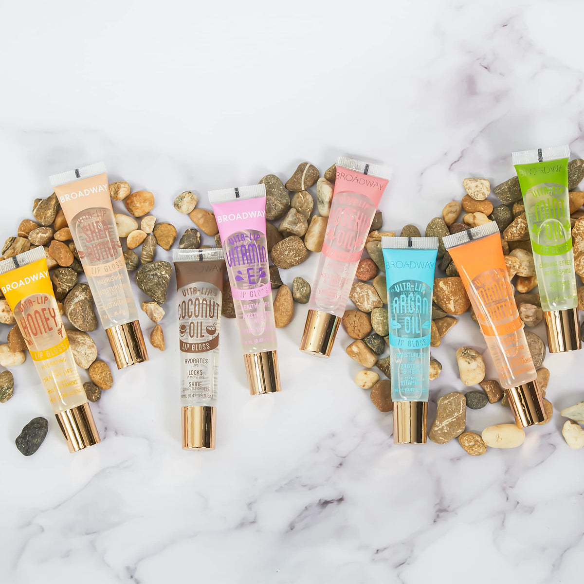Ruby Kisses Broadway Vita-Lip Clear Lip Gloss (Coconut Oil 6 Pack), Ultra-Hydrating & Soothing Formula with Vitamin Oils, High-Shine Non-Sticky Finish, Healing Glossy Lip Balm Locks in Moisture