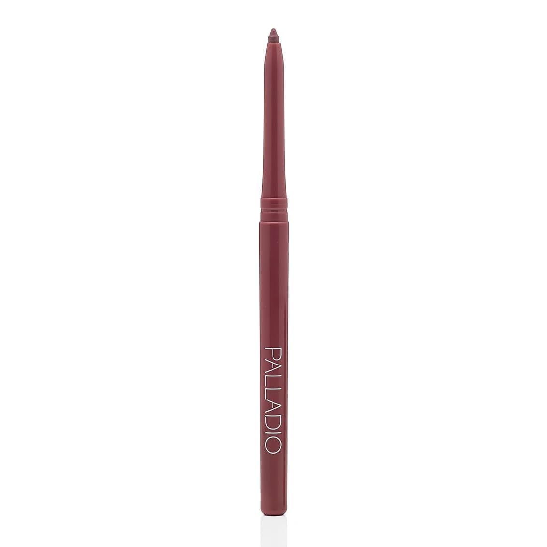 Palladio, Retractable Waterproof Lip Liner High Pigmented and Creamy Color Slim Twist Up Smudge Proof Formula with Long Lasting All Day Wear No Sharpener Required, Plum