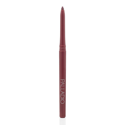 Palladio, Retractable Waterproof Lip Liner High Pigmented and Creamy Color Slim Twist Up Smudge Proof Formula with Long Lasting All Day Wear No Sharpener Required, Plum