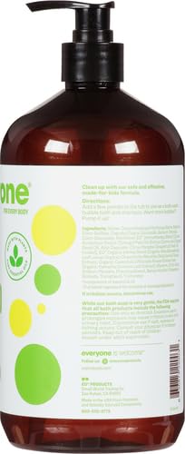 Everyone 3-in-1 Kids Soap, Body Wash, Bubble Bath, Shampoo, 32 Ounce (Pack of 1), Tropical Coconut, made with Essential Oils for Toddlers, Tweens and Teens