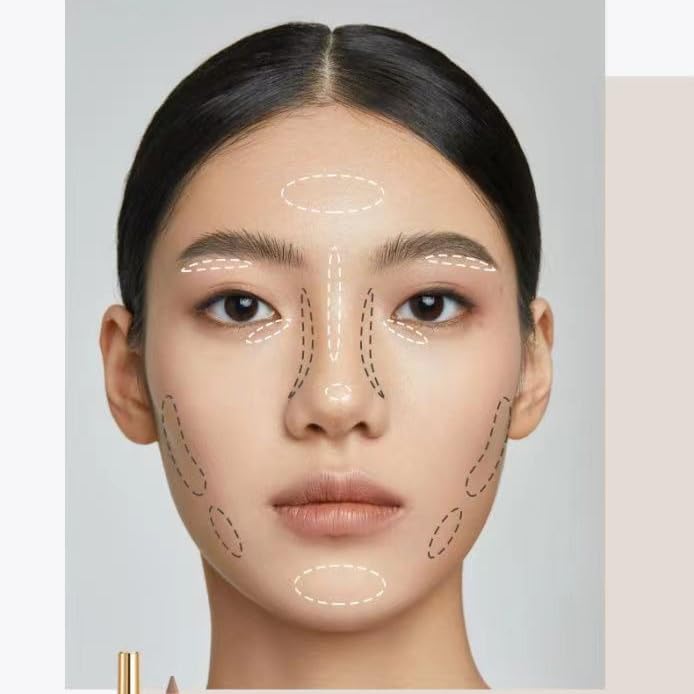 1 PC Double Ends Contour Pencil Highlighter, Multi Functional Facial Contour Highlighter Pencil(01#, 5g)