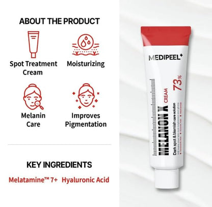Medi-Peel Melanon X Cream 1.01 fl oz, Reduce Dark Spots, Anti-Aging, Spot Cream, Spot Treatment, Skin Trouble Care, Brightening, Moisturizing, Blemish & Freckles, Korean Skin Care