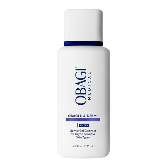 Obagi Medical Nu-Derm Gentle Facial Cleanser-Gentle and Effective Daily Face Cleanser for All Skin Types-Formulated with Soothing Ingredients for Face Care and Refreshed, Soft, and Supple Skin-Your Go-To Hydrating Facial Cleanser-6.7fl oz
