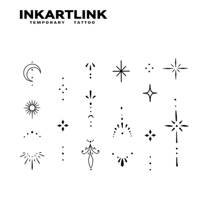 INKARTLINK Semi Permanent Tattoo 2 Sheets Henna Finger Tattoo for Women