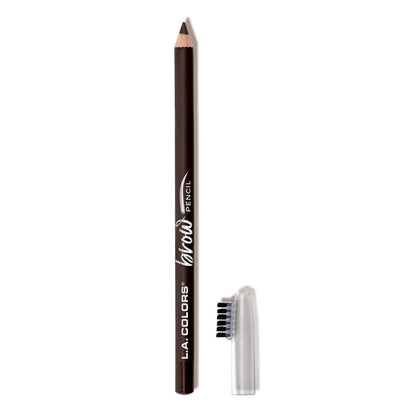 L.A. COLORS On Point Brow Pencil W/Built In Brush, Dark Brown CBP396