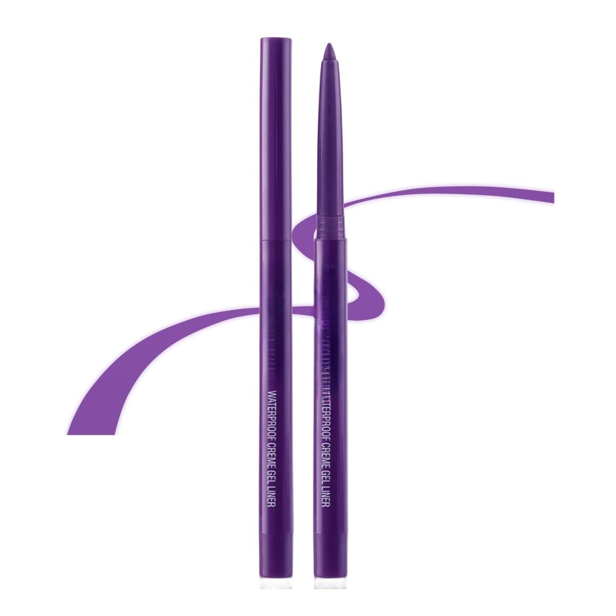 ONarisae eyeliner pencil retractable eyeliner creamy pigmented smudge proof eye liner pen Purple