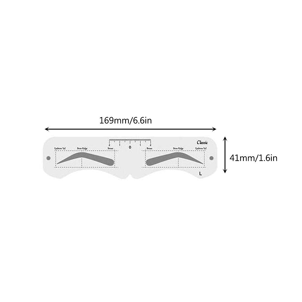 KKPLZZ Plastic Eyebrow Mold, PEVA Soft Shaper DIY Model With Elastic Band, Assist Makeup Tools for Beginner