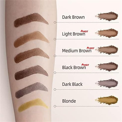 Eyebrow Stamp, Eyebrow Stencil Kit, Smudge-Proof Waterproof, Medium Brown