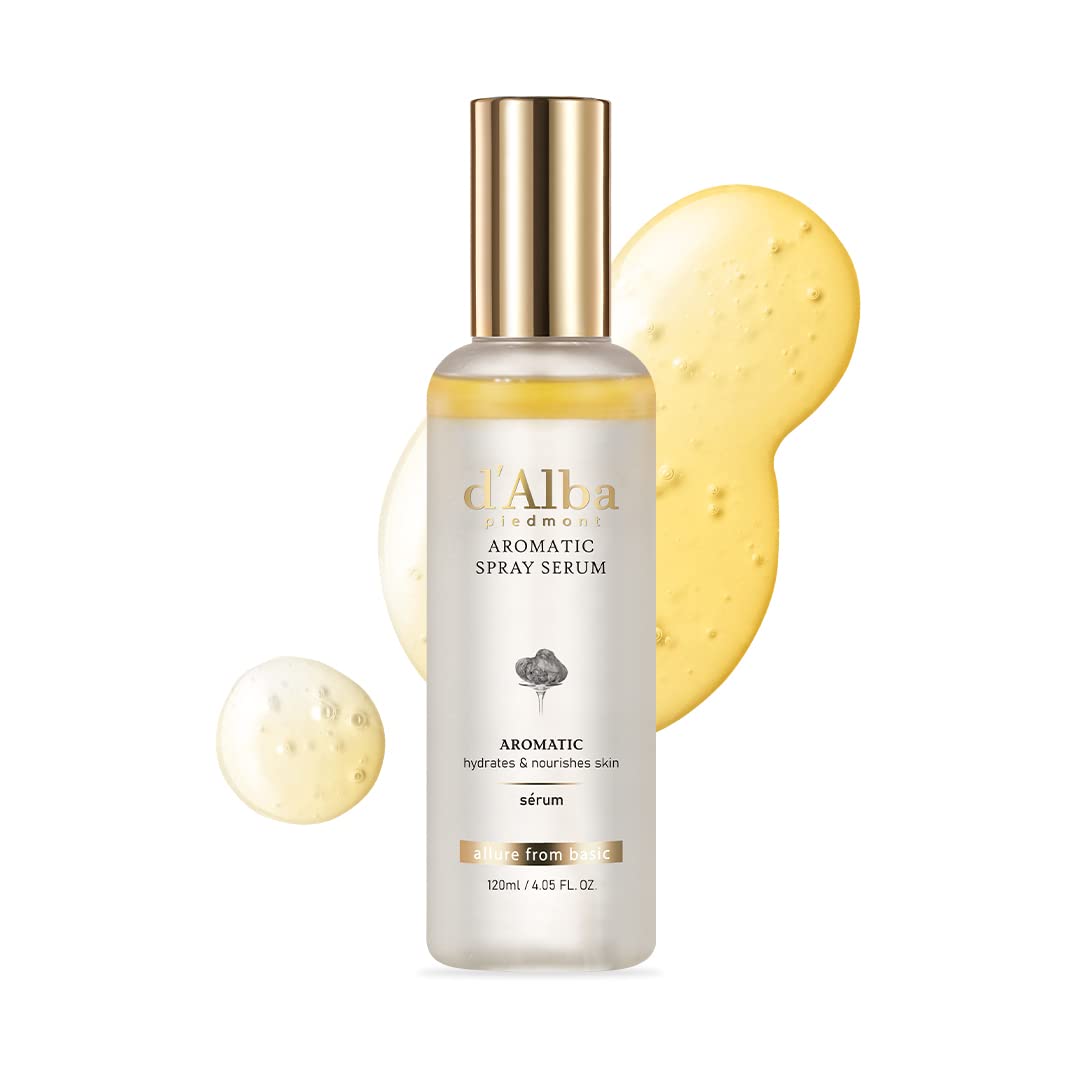 d'alba Piedmont Italian White Truffle First Aromatic Spray Serum, Fragrant VEGAN Glowy Antioxidant Face Mist, Deep Hydration Skin Firmness, Korean Skin Care (4.05 fl.oz)
