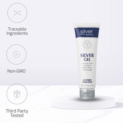 Silver Biotics Patented Multivalent SilverSol 20 PPM Soothing Skin Gel | Versatile 4 Oz Gel for Skin Wellness and Comfort