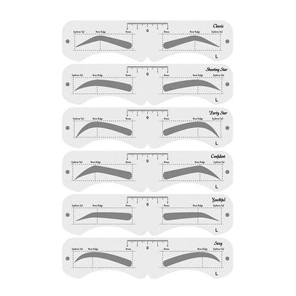KKPLZZ Plastic Eyebrow Mold, PEVA Soft Shaper DIY Model With Elastic Band, Assist Makeup Tools for Beginner