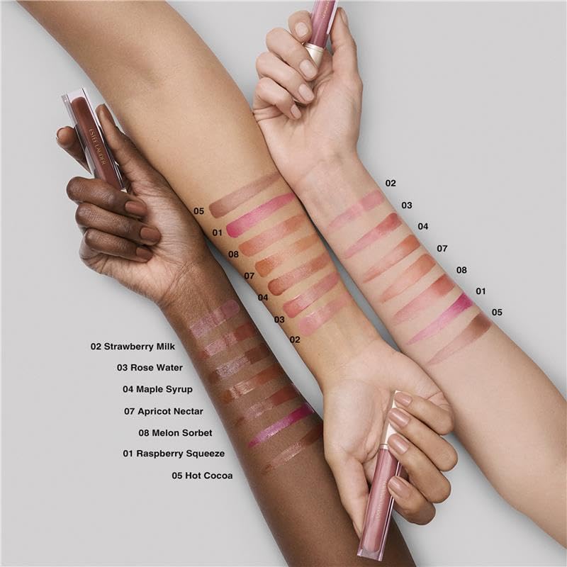 Estée Lauder Glossy Pout Lip Oil | Plumping & Moisturizing with a Sheer Tint | Includes Hyaluronic Acid + Vitamin E, 03 Rose Water