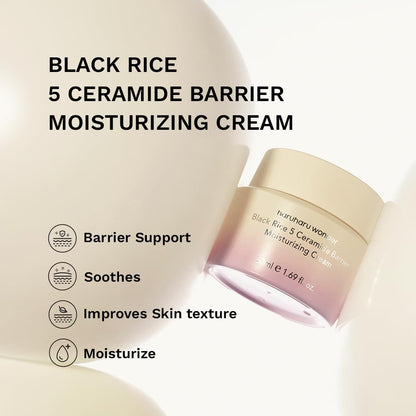 HARUHARU wonder Black Rice 5 Ceramide Barrier Moisturizing Cream 1.69 fl.oz