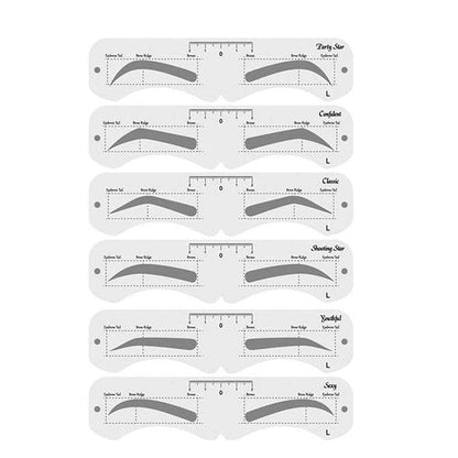 KKPLZZ Plastic Eyebrow Mold, PEVA Soft Shaper DIY Model With Elastic Band, Assist Makeup Tools for Beginner