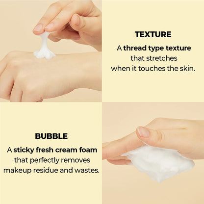 numbuzin No.2 Cleansing Foam | Deep Clean Fresh Cream Cleanser | Foam Cleanser, Gentle Exfoliation, Deep Cleansing, Natural Ingredients | Blackheads, Excess Oil, Dead Skin Cells | 4.05 fl. oz.