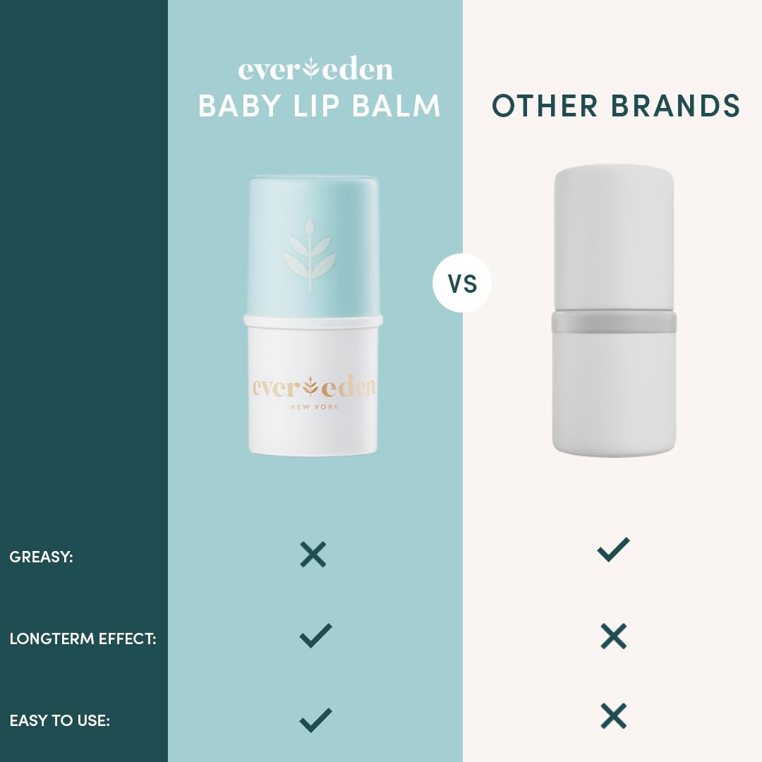 Evereden Kids & Baby Lip Balm, Moisturizes Dry & Chapped Lips, Unscented