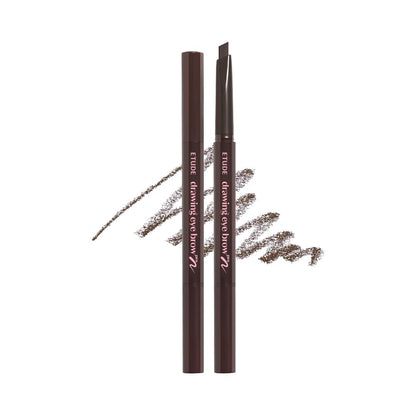 ETUDE Drawing Eye Brow Pro (Dark Brown) Eyebrow Pencil for women, Microblading, Long Lasting, Soft Textured Natural Daily Look, Korean Makeup, Beauty (0.008 Ounce)