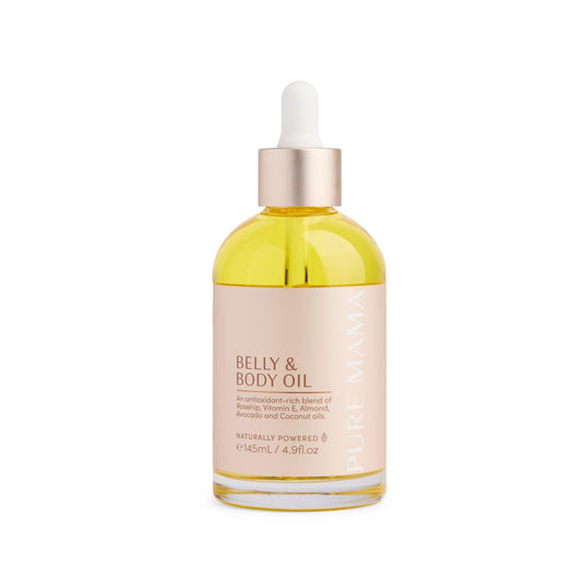 PURE MAMA Belly Oil - Stretch Mark Oil for Pregnancy & Postpartum, 4.9 oz