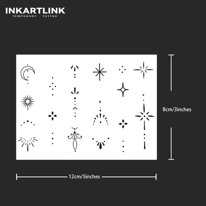 INKARTLINK Semi Permanent Tattoo 2 Sheets Henna Finger Tattoo for Women