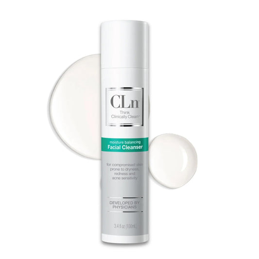 CLn® Facial Cleanser - Hydrating Facial Cleanser with Glycerin, For Skin Prone to Dryness, Eczema, Redness, Irritation & Acne Sensitivity, Fragrance-Free & Paraben-Free, 3.4 fl. oz.
