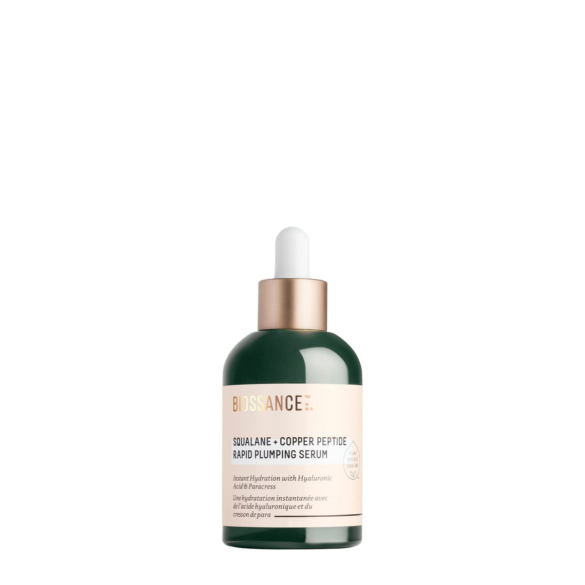 BIOSSANCE Squalane + Copper Peptide Rapid Plumping Face Serum - 1.69oz