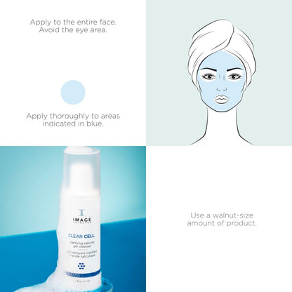 IMAGE Skincare CLEAR CELL Salicylic Gel Cleanser, 6 fl oz