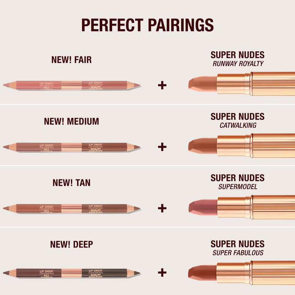 Charlotte Tilbury Lip Cheat Contour Duo - Dual-Sided Lip Liner Pencil