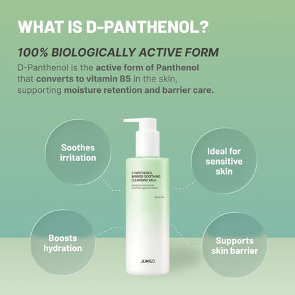 JUMISO D-Panthenol Cleansing Milk, Makeup Remover for Sensitive skin
