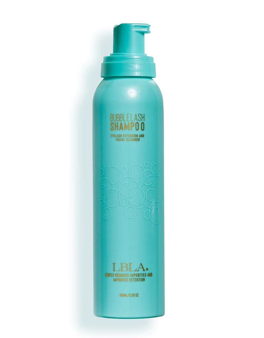 LBLA Bubble Lash Shampoo - Daily Lash Extension Cleanser Lash Bath - Lashbox LA Full Size 180 ml - Gentle Lactic Acid pH-Balanced Lash Cleanser and Makeup Remover
